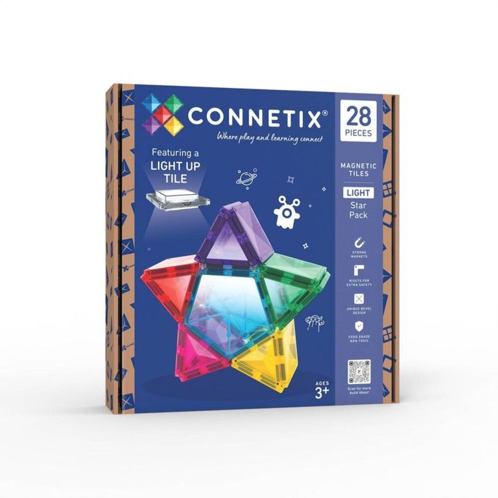 CONNETIX Magnetic Tiles Light Star Pack 28pc - Picture 7 of 7